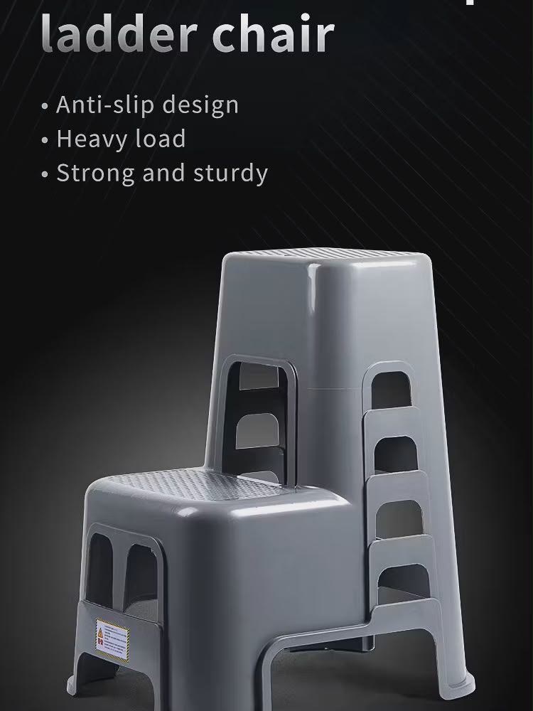 2 Step Ladder Stool Plastic | Heavy Duty Step Stool Anti-Slip for Home ...
