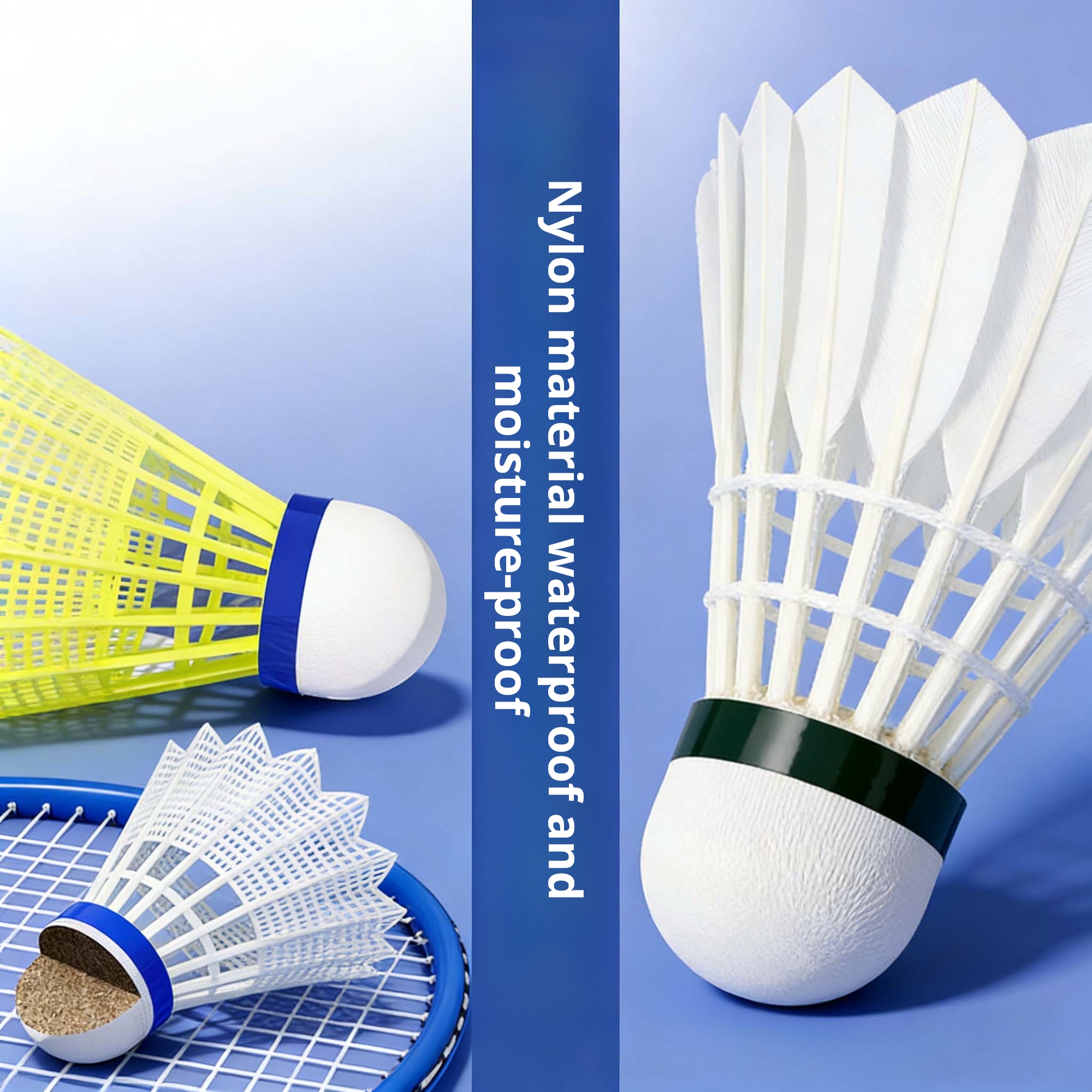 Extremely durable badminton Nylon badminton shuttlecock Wind-resistant ...