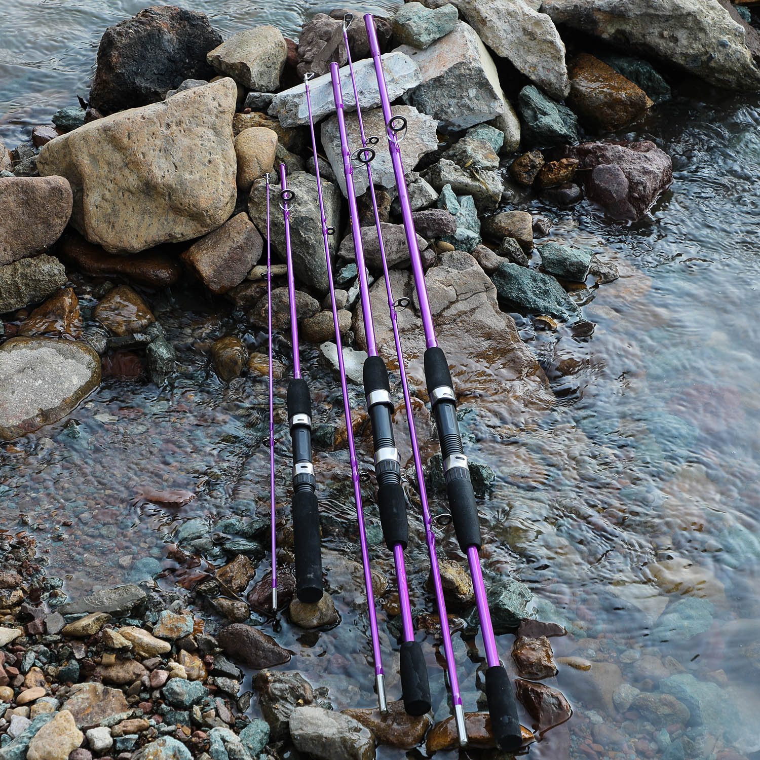 Sougayilang 2 Sections 1.2 -2.1M Solid Spinning Fishing Rod With EVA ...