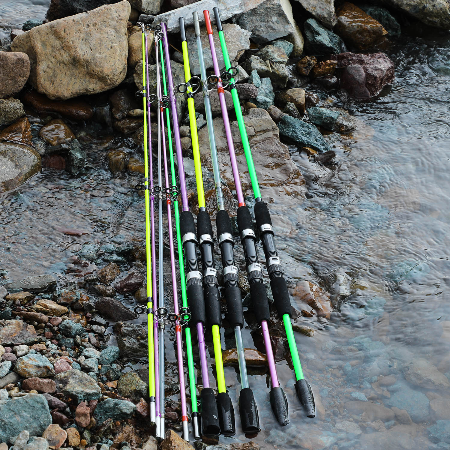 Sougayilang 2 Sections 1.2 -2.1M Solid Spinning Fishing Rod With EVA ...