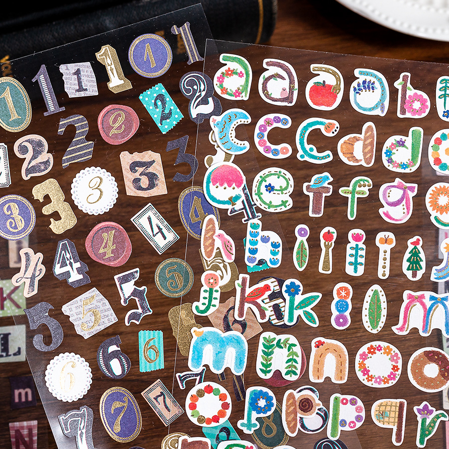 【6pcs】 Letter Stickers Vintage Sheets Magazine Scrapbook Letters ...