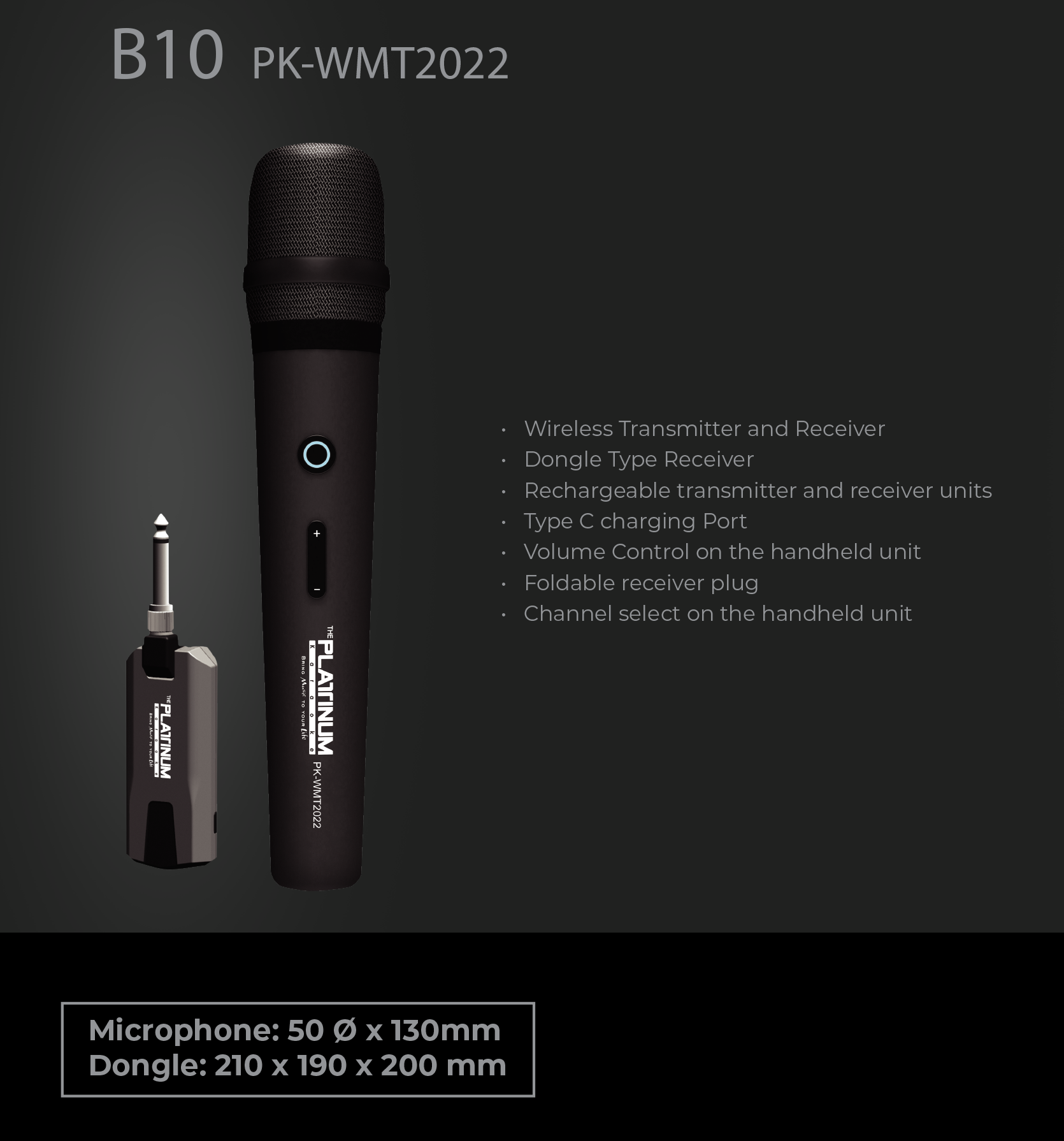 PK Audio B10 Portable Wireless Microphone | Shopee Philippines