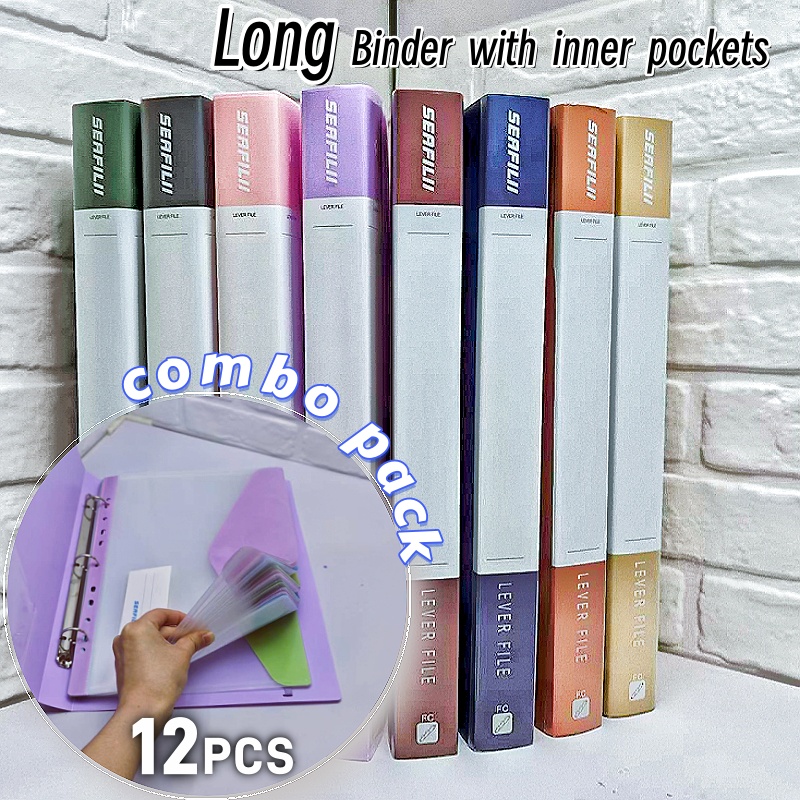 Long Binder Set with Long Plastic Envelope Arch File Folder Paper ...