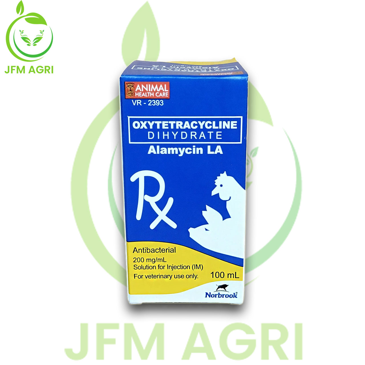 Alamycin LA Oxytetracycline Dihydrate Antibacterial BMEG (100 mL ...