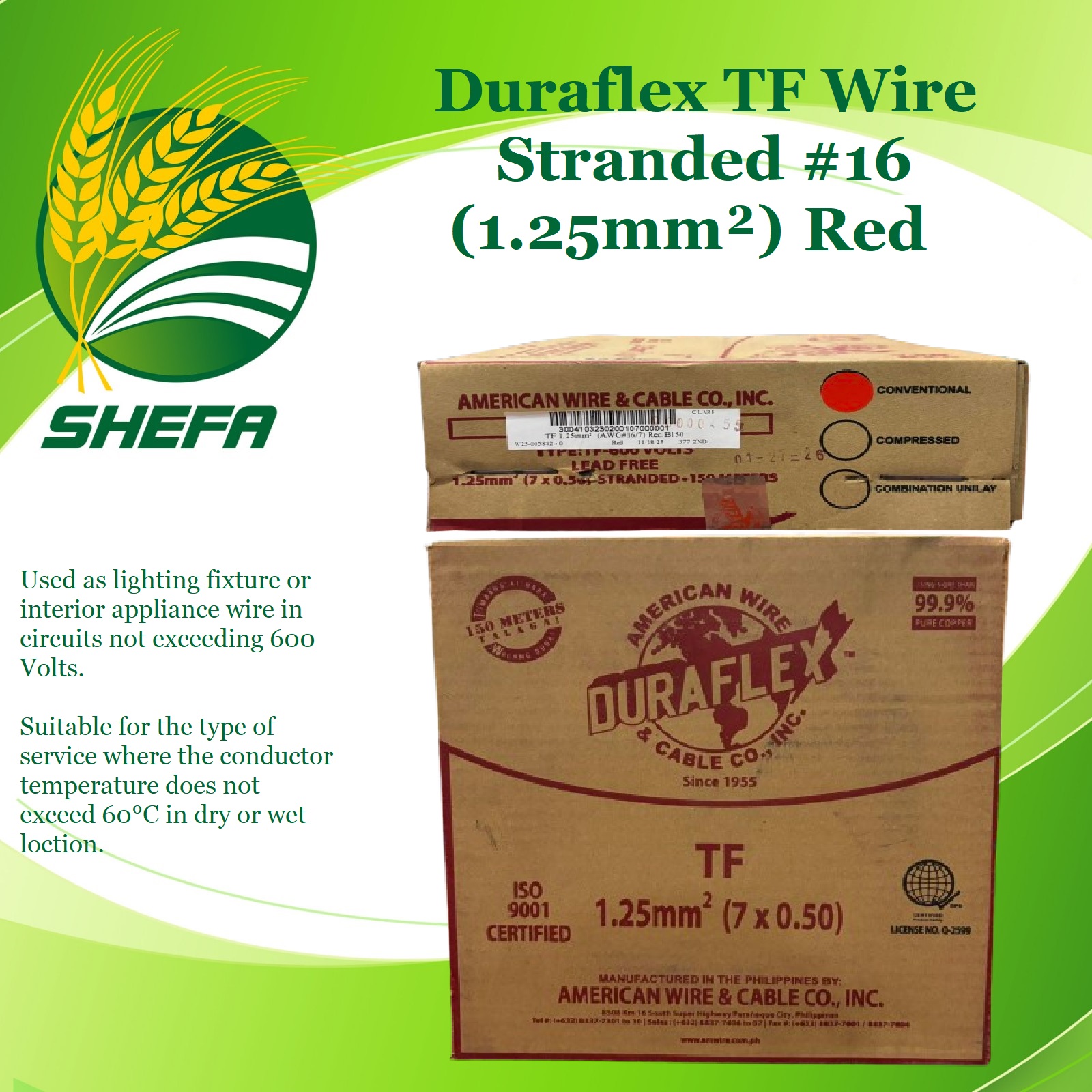 Duraflex TF Wire Stranded #16 (1.25mm²) Red (150mtrs/roll) | Shopee ...