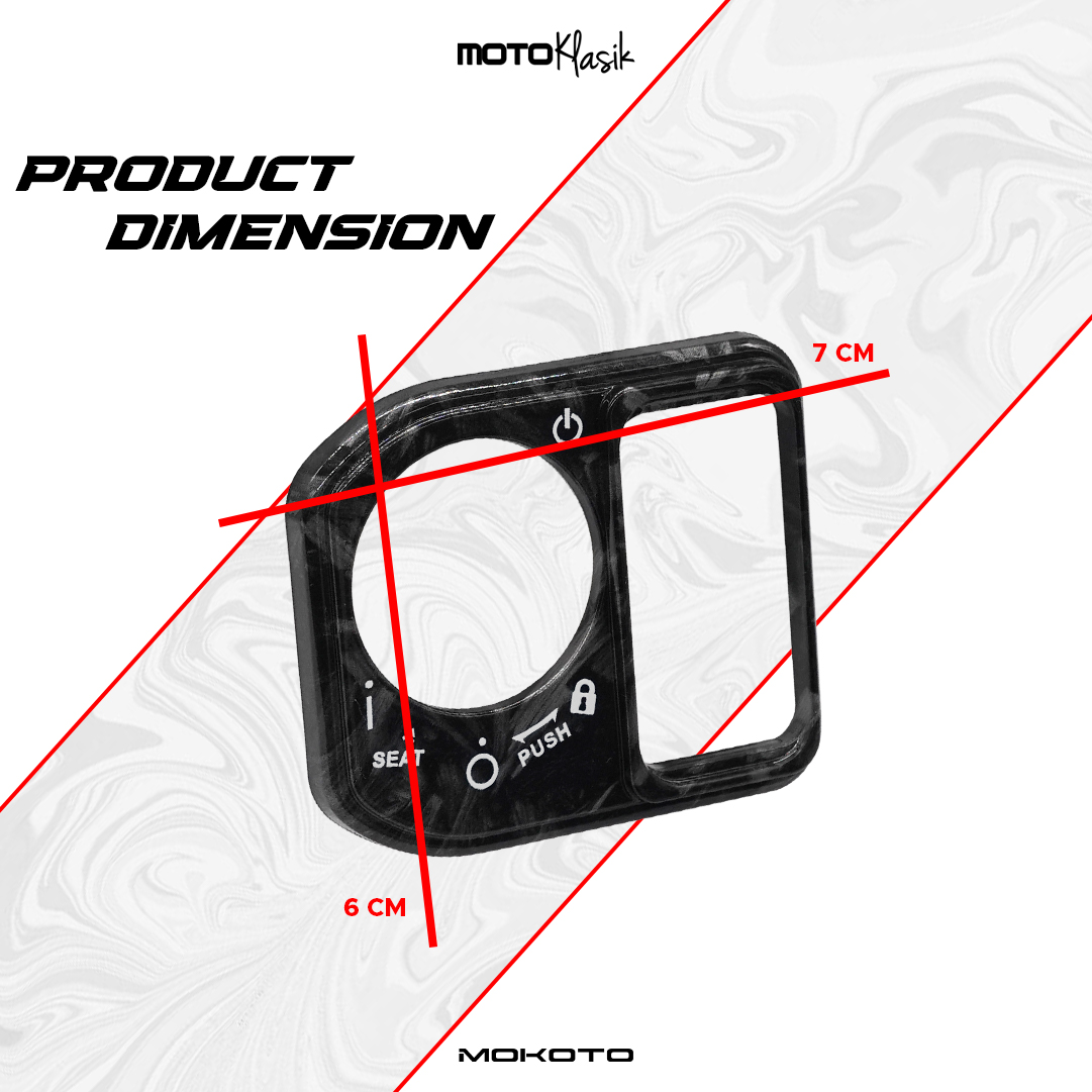 MOKOTO HONDA CLICK 125i V4 2026 IGNITION KEY COVER FORGED CARBON MKT ...