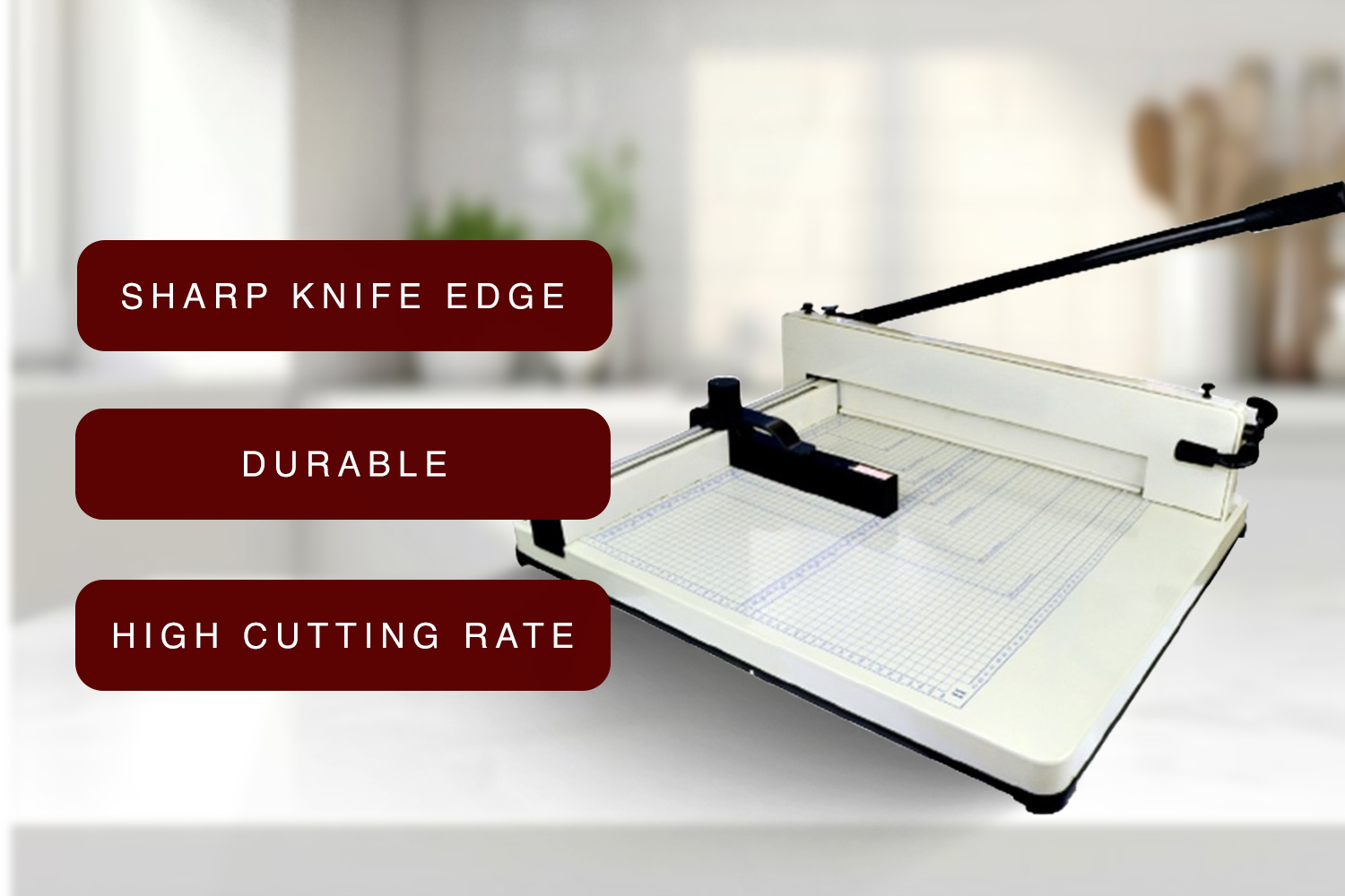 Heavy Duty Ream Cutter Officom A4 A3 Size 400 Sheets Industrial Stack ...