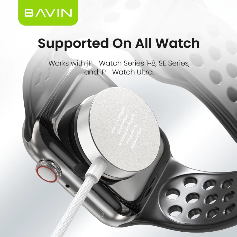 BAVIN CB337 2-in-1 Fast Charging Wireless Magnetic Charger USB-C Port ...