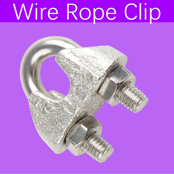 Maco 10-20pcs 3-5-6-8mm Galvanized Steel Wire Rope Clip Regular Saddle ...