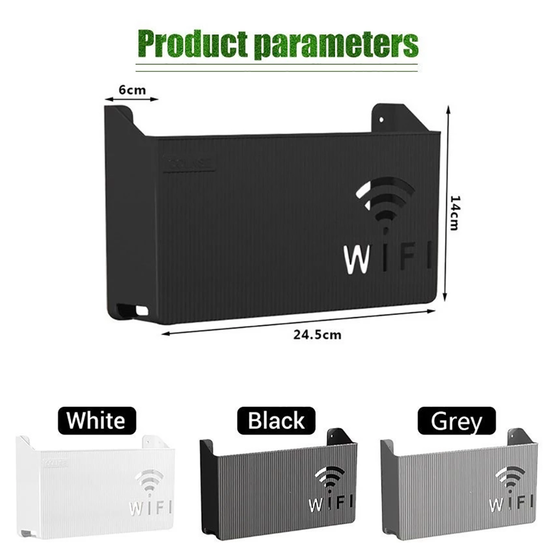 WIFI Storage Rack Punchless Router Rack Set Top Box Multi-function Wall ...