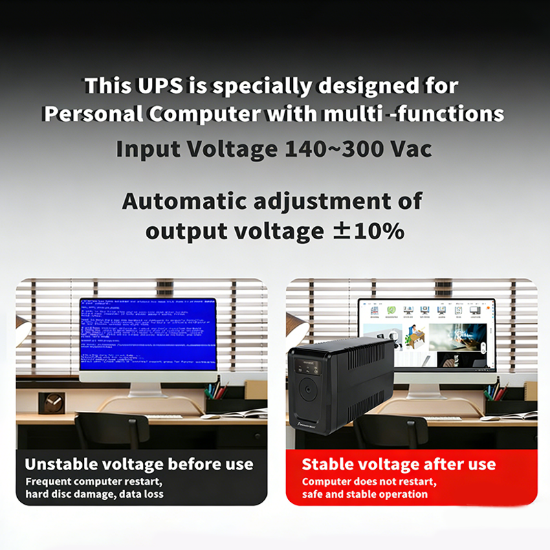UNA UPS PowerShield Series 650VA 400W AVR High Efficiency UPS for ...