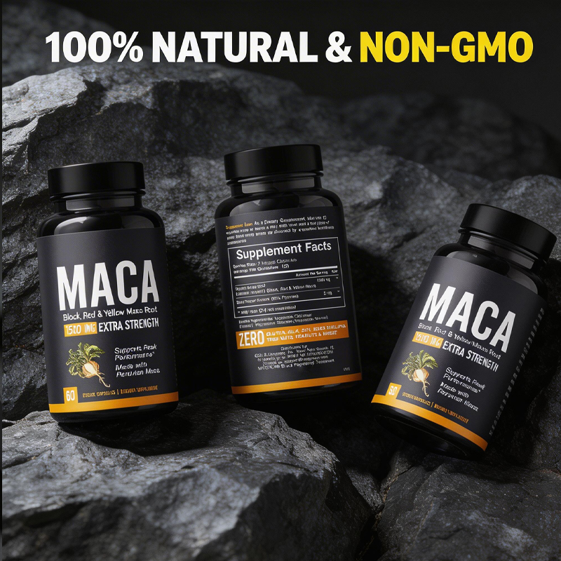 Organic Peruvian Maca Root Capsules Helpwith muscle growth Provide ...