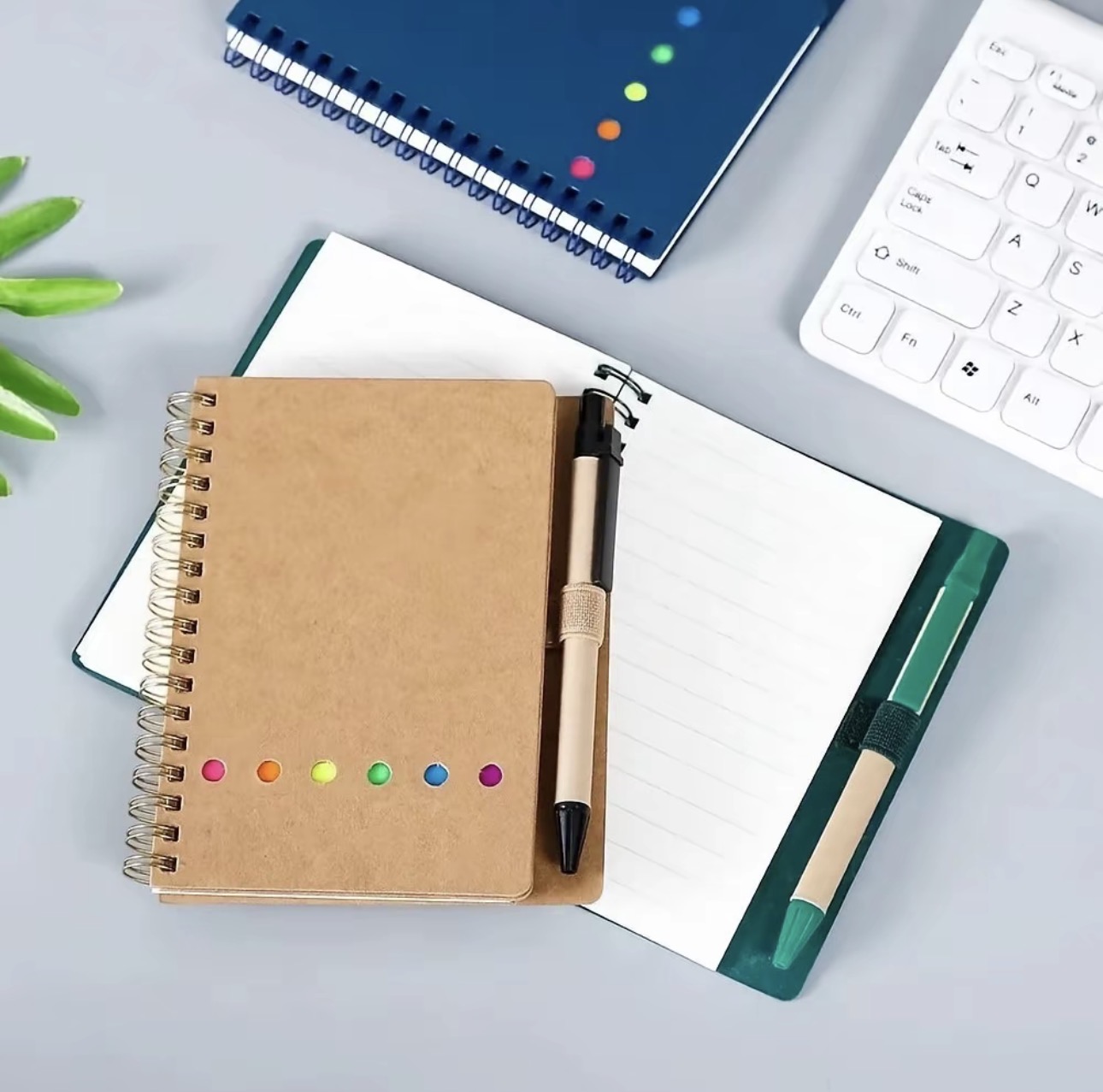 GOODAY A6 Spring Notebook with Ballpen Sticky Notes Memo Pad School ...