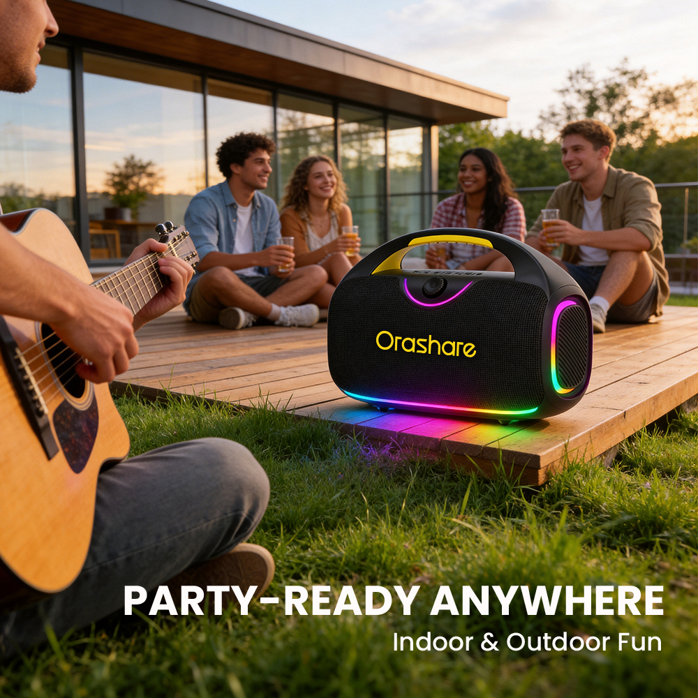 Orashare BS08 Ultra 100W Portable Bluetooth Speaker Powerful Sound Bass ...