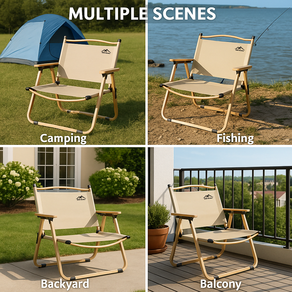 WTHB outdoor Camping Chair Foldable 2KG Outdoor Portable Backrest ...