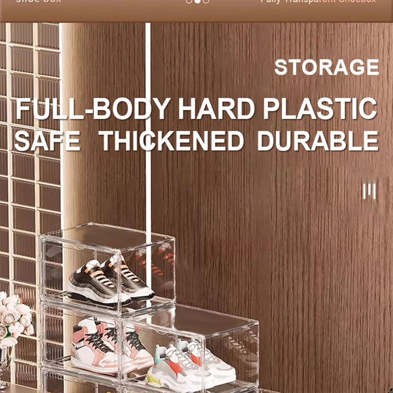 【Super shoes villa】Acrylic Shoe Box Stackable Magnetic Shoe Rack ...