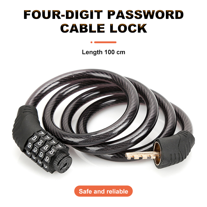 Changeable 5 Digit Password Bike Lock Anti Theft Steel Combination ...
