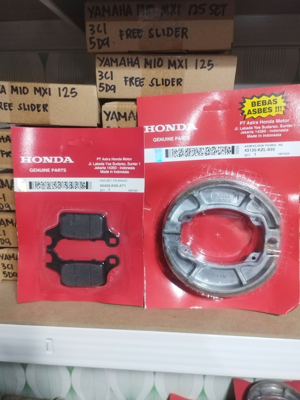 HONDA CLICK Brake pad & Brake Shoe Set | For Click 125/150 V2, Click ...