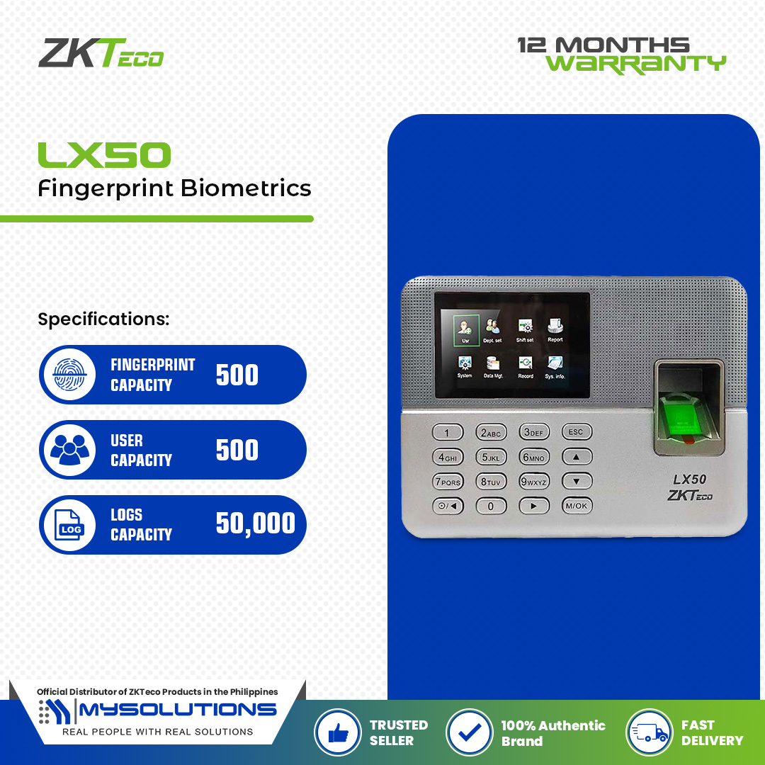ZKTeco LX50 Fingerprint Time Attendance Biometrics | Shopee Philippines