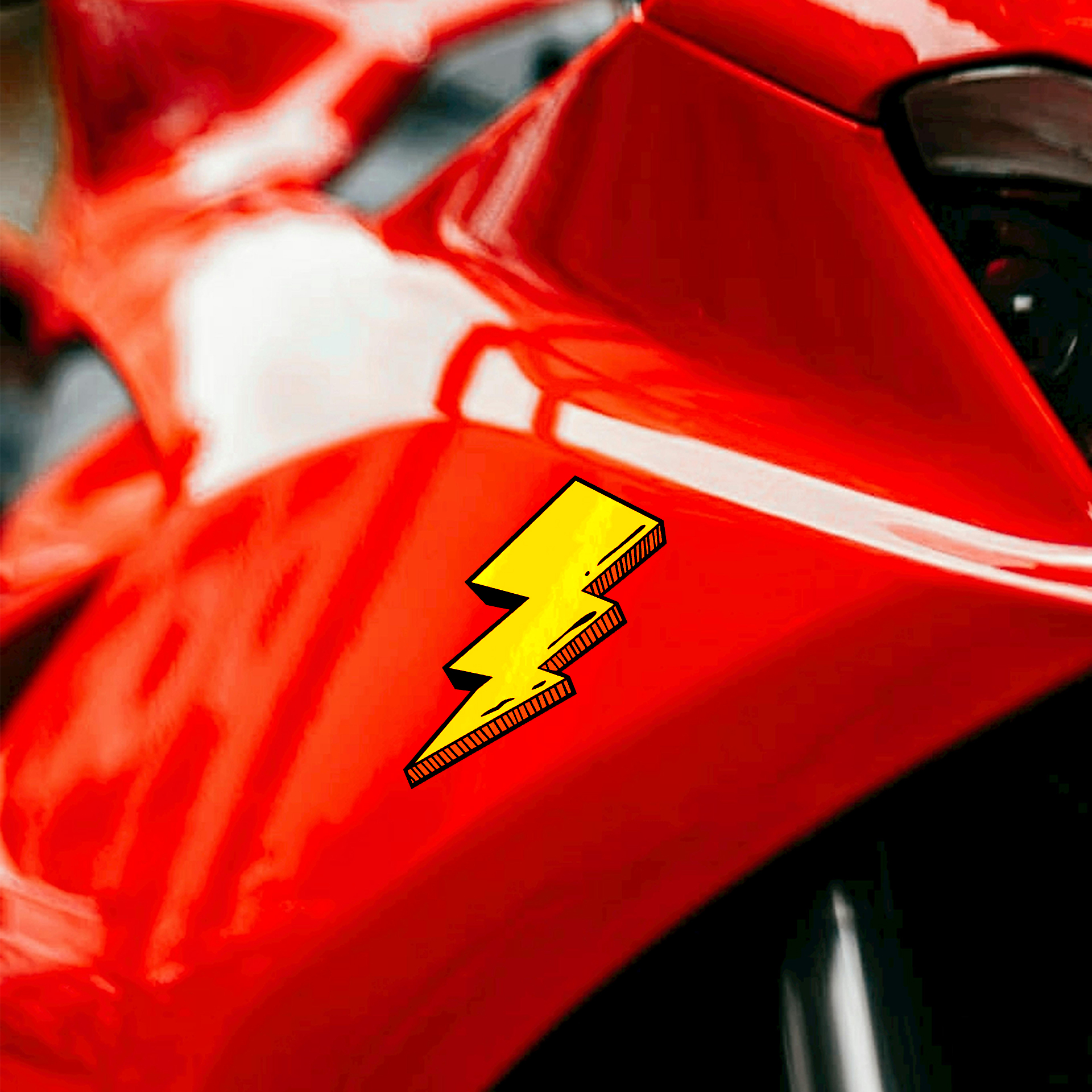 Lightning Thunder Sticker for Motorcycle Waterproof Stickers Decal ...