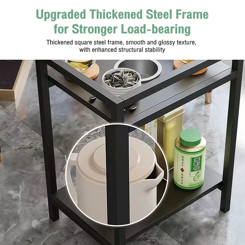 Simple Tea Table Sofa Side Table Stand Storage Rack Floor Bookshelf ...