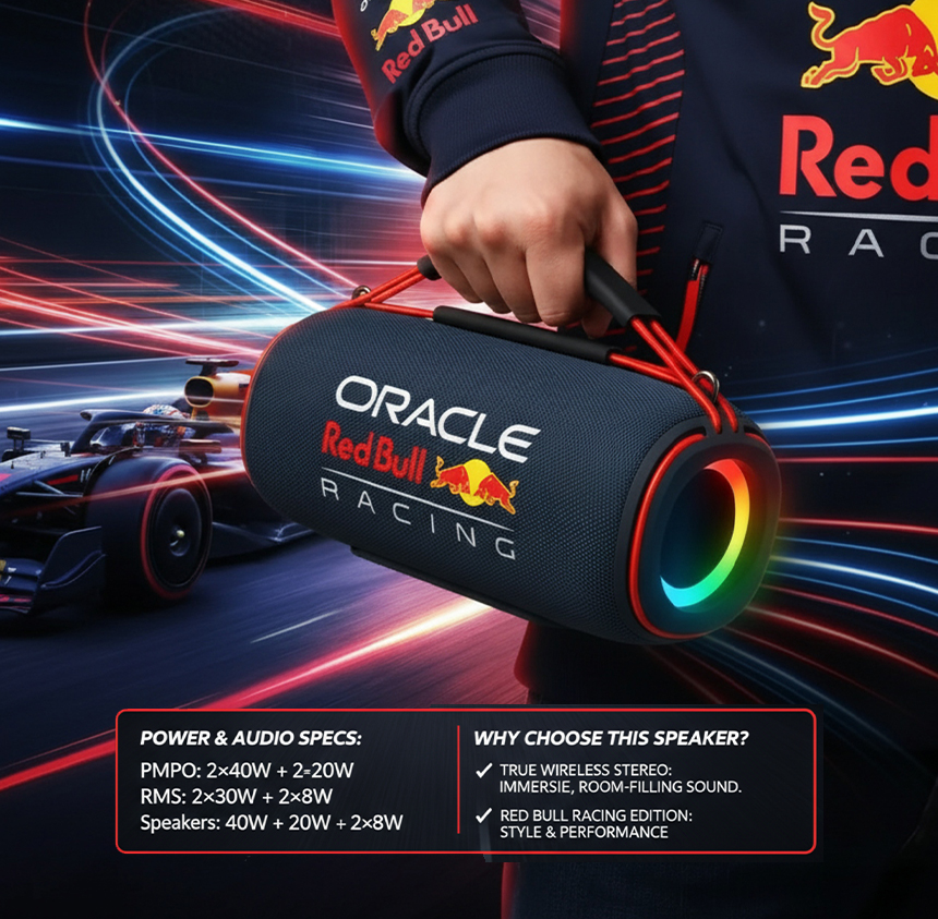 Oracle Red Bull Racing 400 Bluetooth Portable Speaker By Spoyl Store ...
