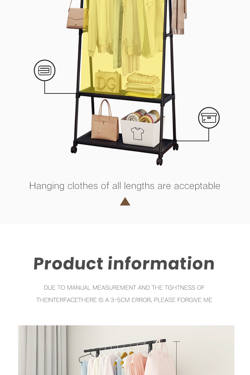 COD Ready Stock Triangle Coat rack floor bedroom multi-function clothes ...