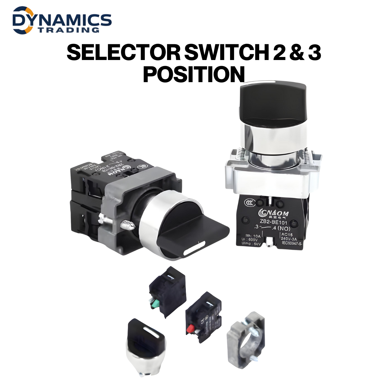 Selector Switch 2-Position 1NO1NC / 3-Position 1NO1NC –CNAOM Brand ...