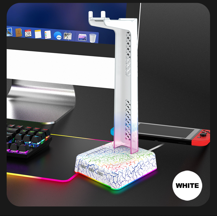 Inplay HS RGB Headpset Stand With USB Hub 3 USB Ports RGB Headset Stand ...
