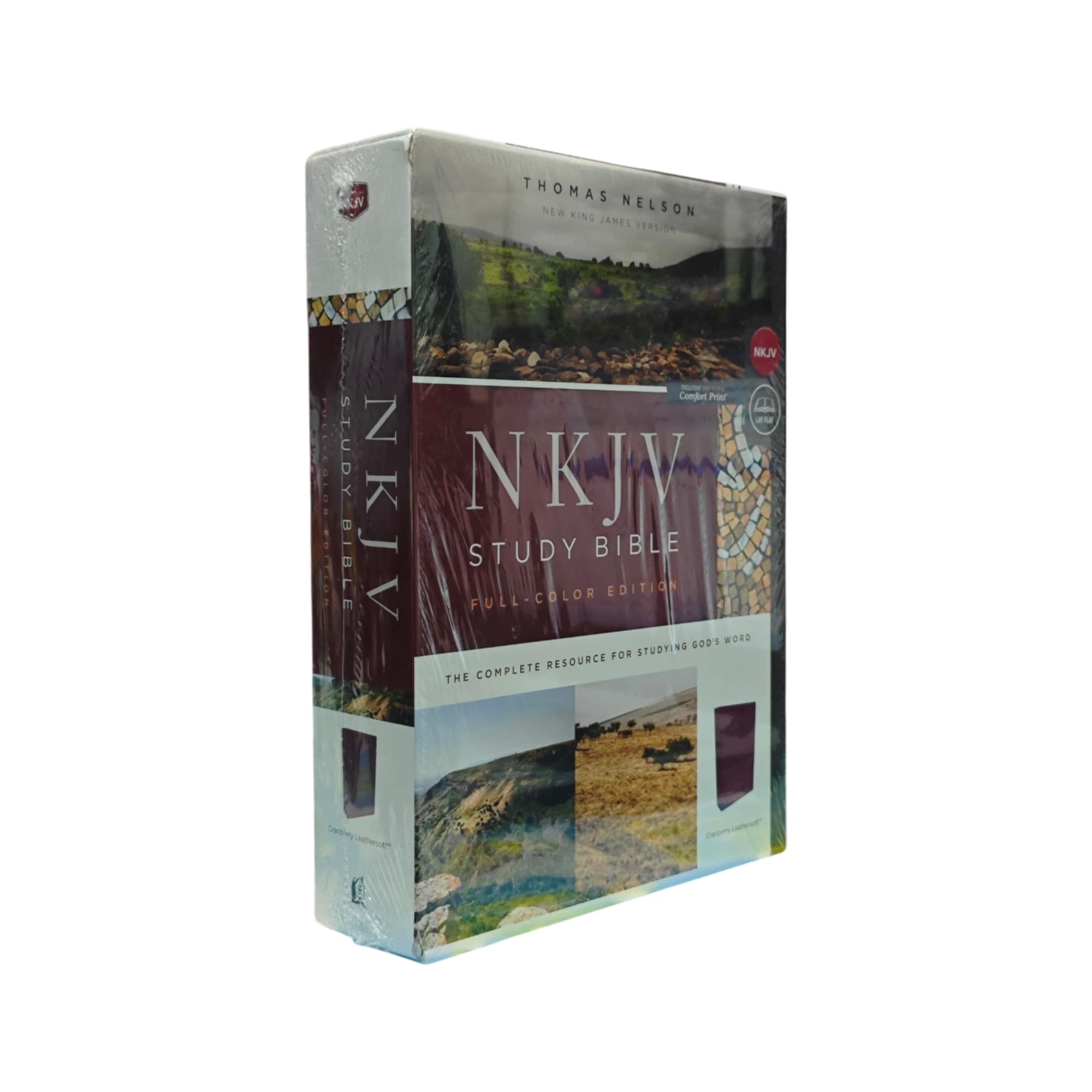 PCBS NKJV Study Bible Full-Color Edition (Cranberry Leathersoft ...