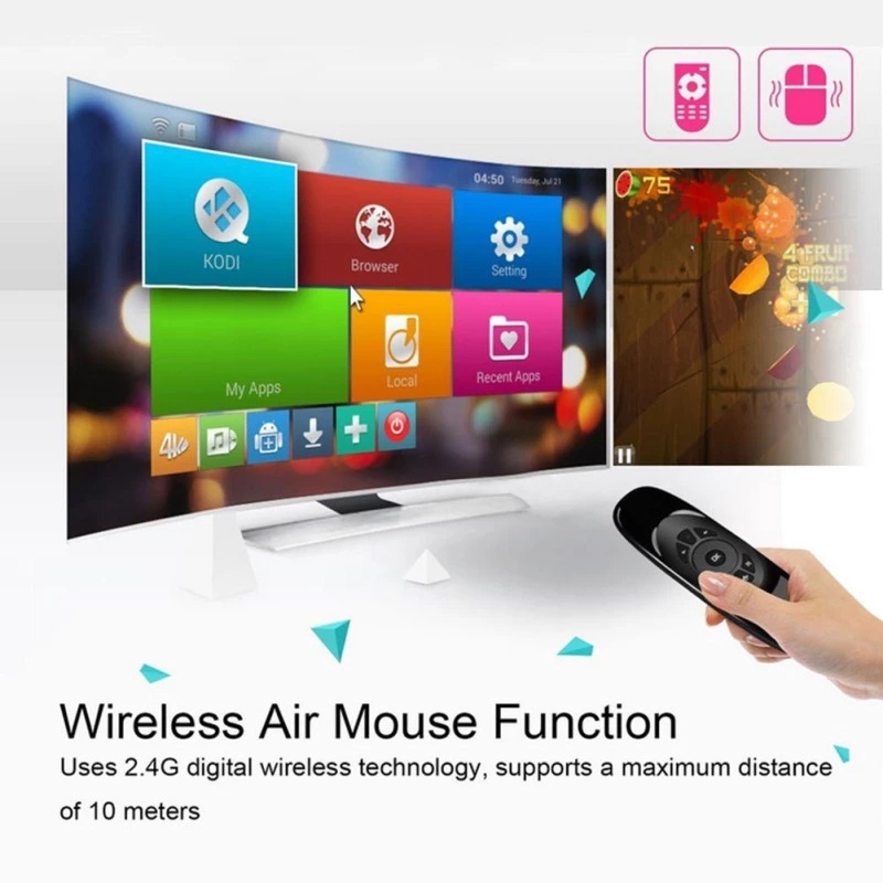 C120 Fly Air Mouse Wireless Keyboard 2.4G Smart Universal Remote ...