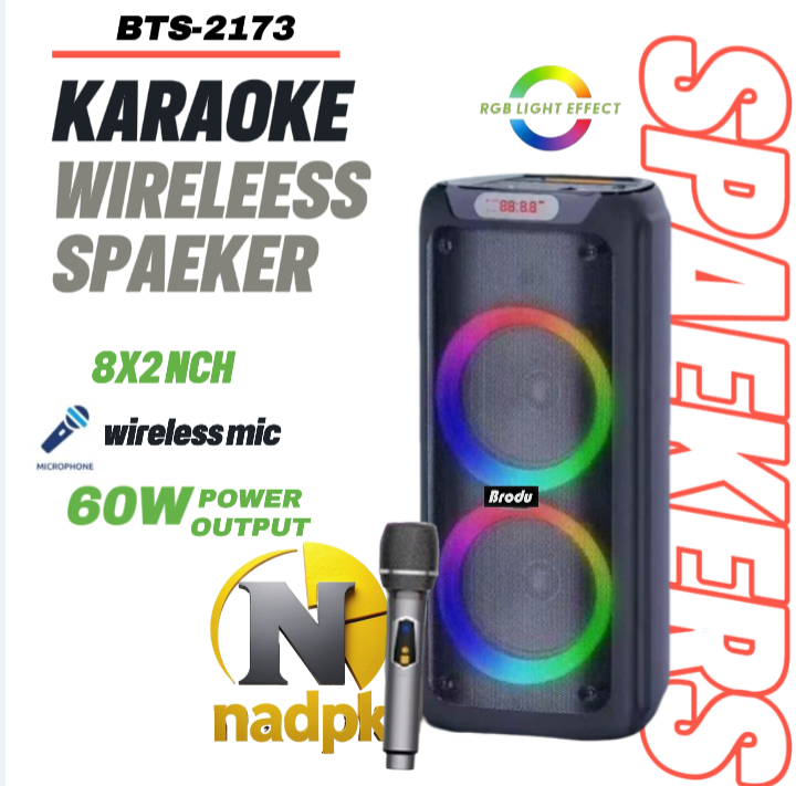 Brodu BTS-2173 Outdoor Boombox Portability Wireless Speakers With Magic ...