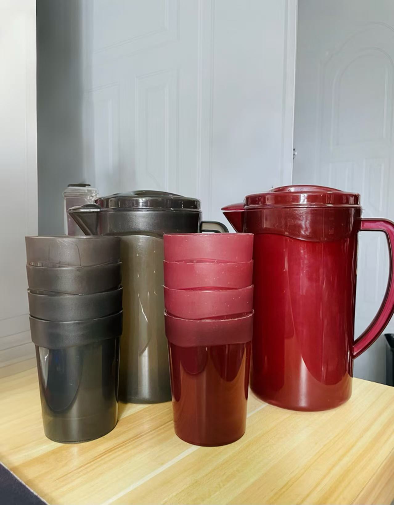 1500ml pitcher with 4pcs cups Juice/water container thick and high ...