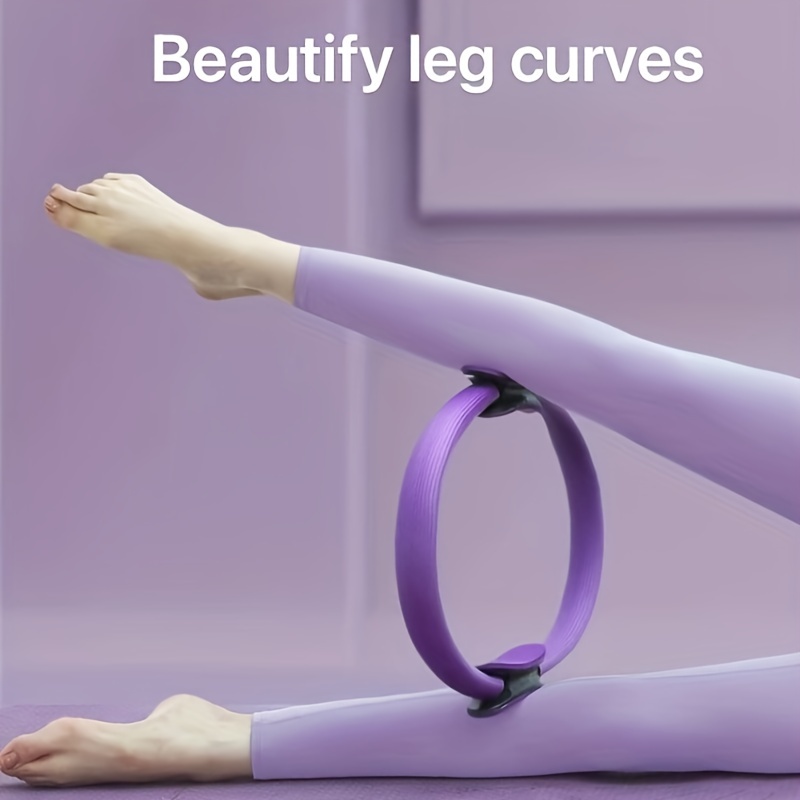 Yoga Pilates Fitness Ring - Solid Color Rubber Body Stretching Circle ...