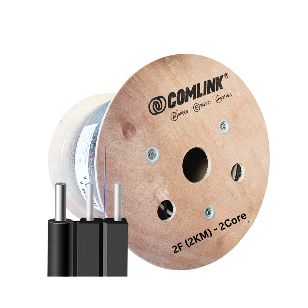 Comlink V3 Drop Cable 2F(2KM) 1.2mm, GJYXCH 2 Cores 3 Steel Galvanized ...