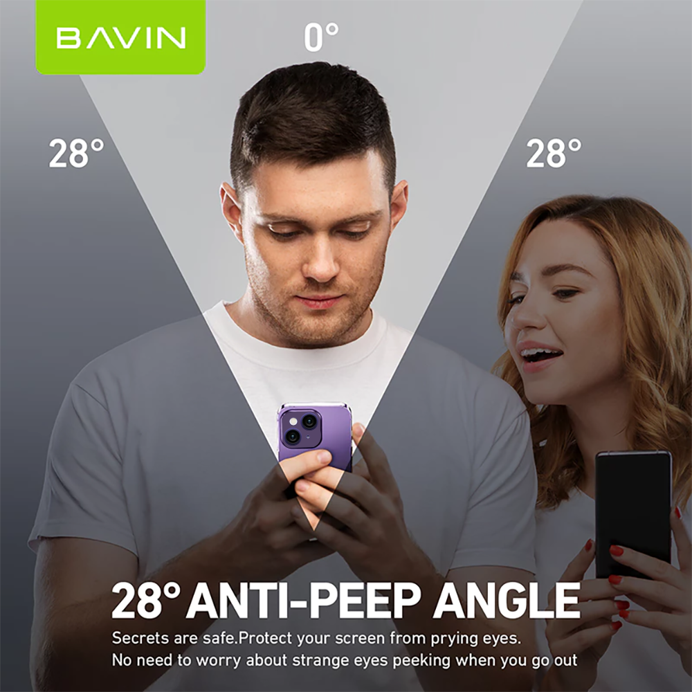 BAVIN Q11 One Click Screen Protector Privacy Tempered Glass for iP X/XS ...