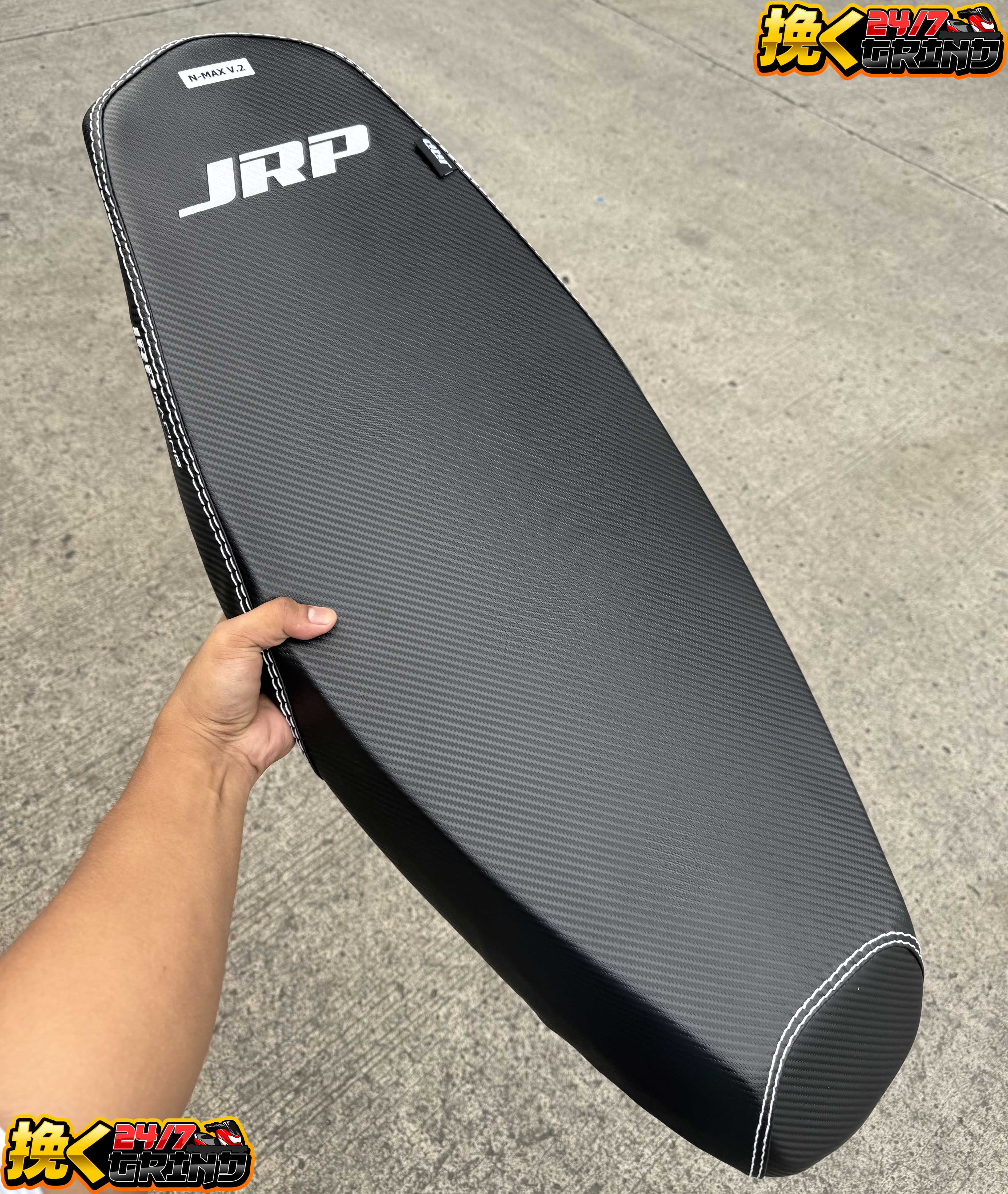 JRP FLATSEAT NMAX V2 CARBON FABRIC EMBOSSED LOGO THAILAND MADE | Shopee ...
