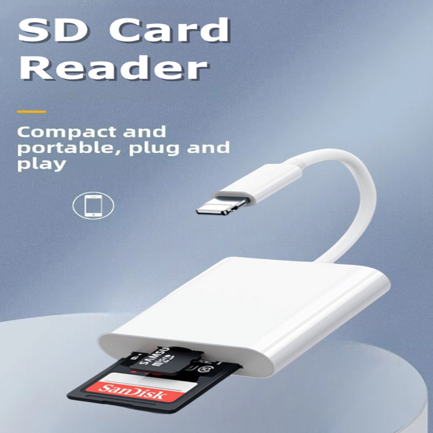 3 in 1 SD TF Card Reader For iOS Portable USB-C To USB Camera Photo ...