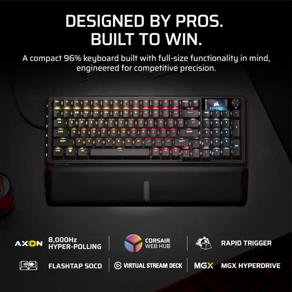 Corsair Vanguard Pro 96 Hall Effect MGX Hyperdrive Wired Gaming ...