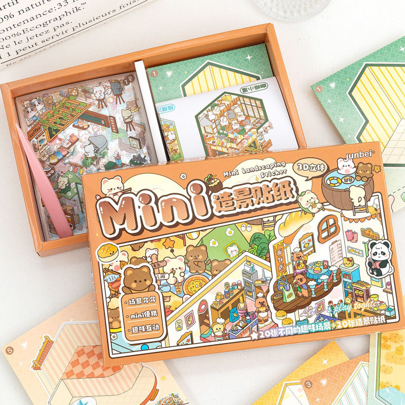 40 Pcs [Boxed Miniature Scene Collection Book Series] 3D Landscape ...