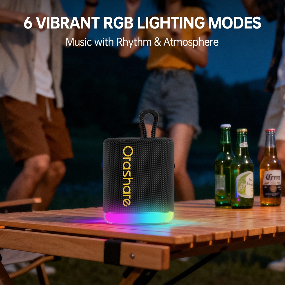 Orashare BS01Max Portable Bluetooth Speaker With RGB Light 8W HiFi TWS ...