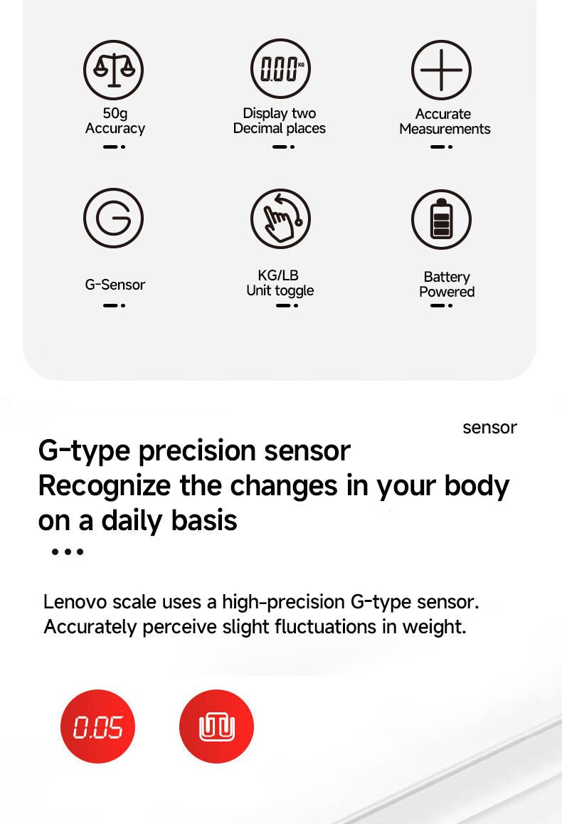 Lenovo weighing scale for human Accurate Digital Body electrionic ...