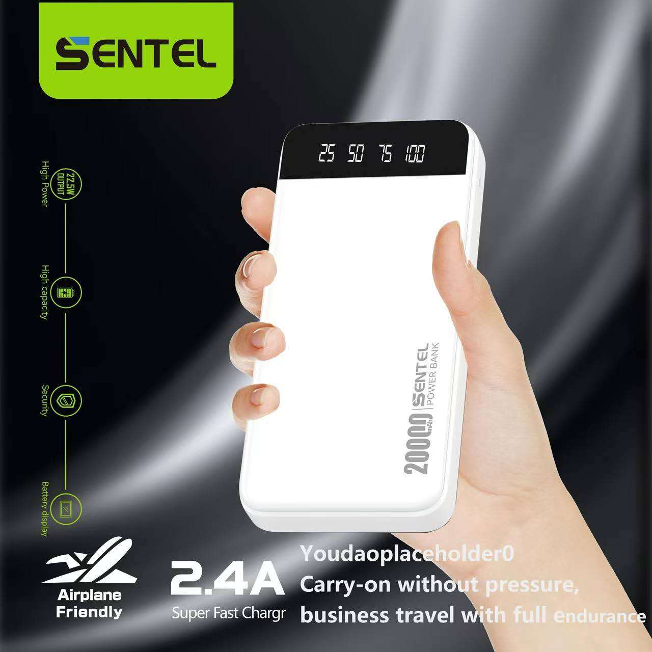 Sentel ST668 PowerBank Original 10000mAH 20000mAH LED With Flash Light ...