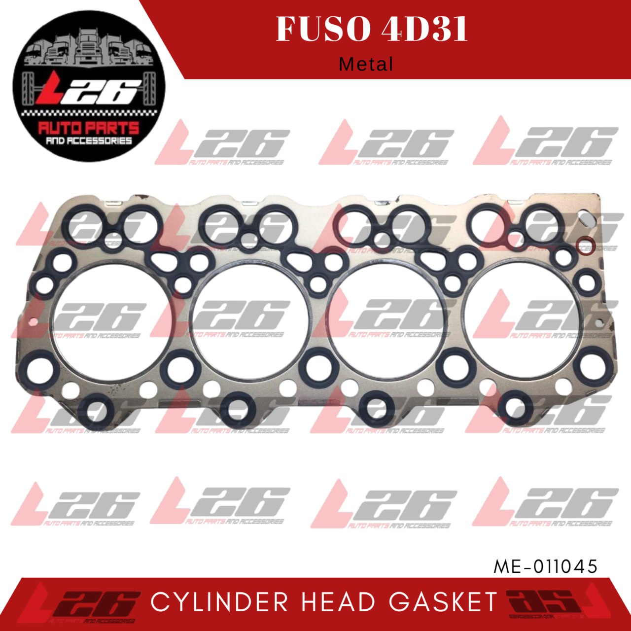 Mitsubishi Fuso 4D31 Cylinder Head Gasket ME-011045 Metal type Solar ...