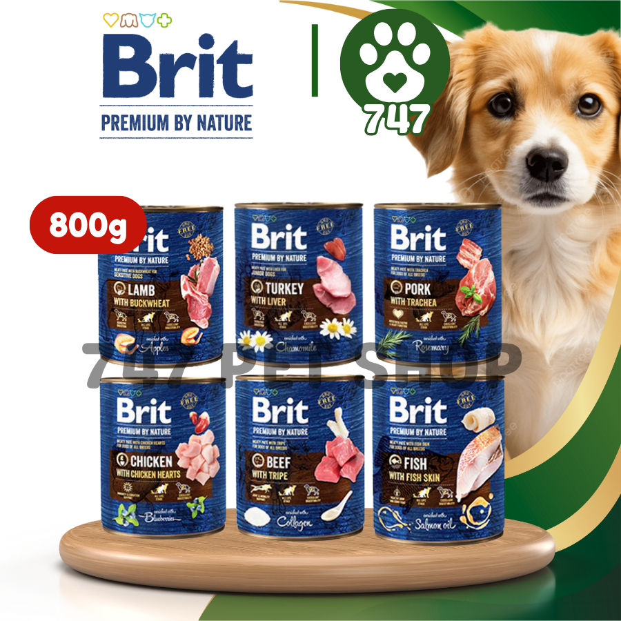 800g Brit Premium By Nature Dog Dogs Wet Food Can All Stages Adult ...