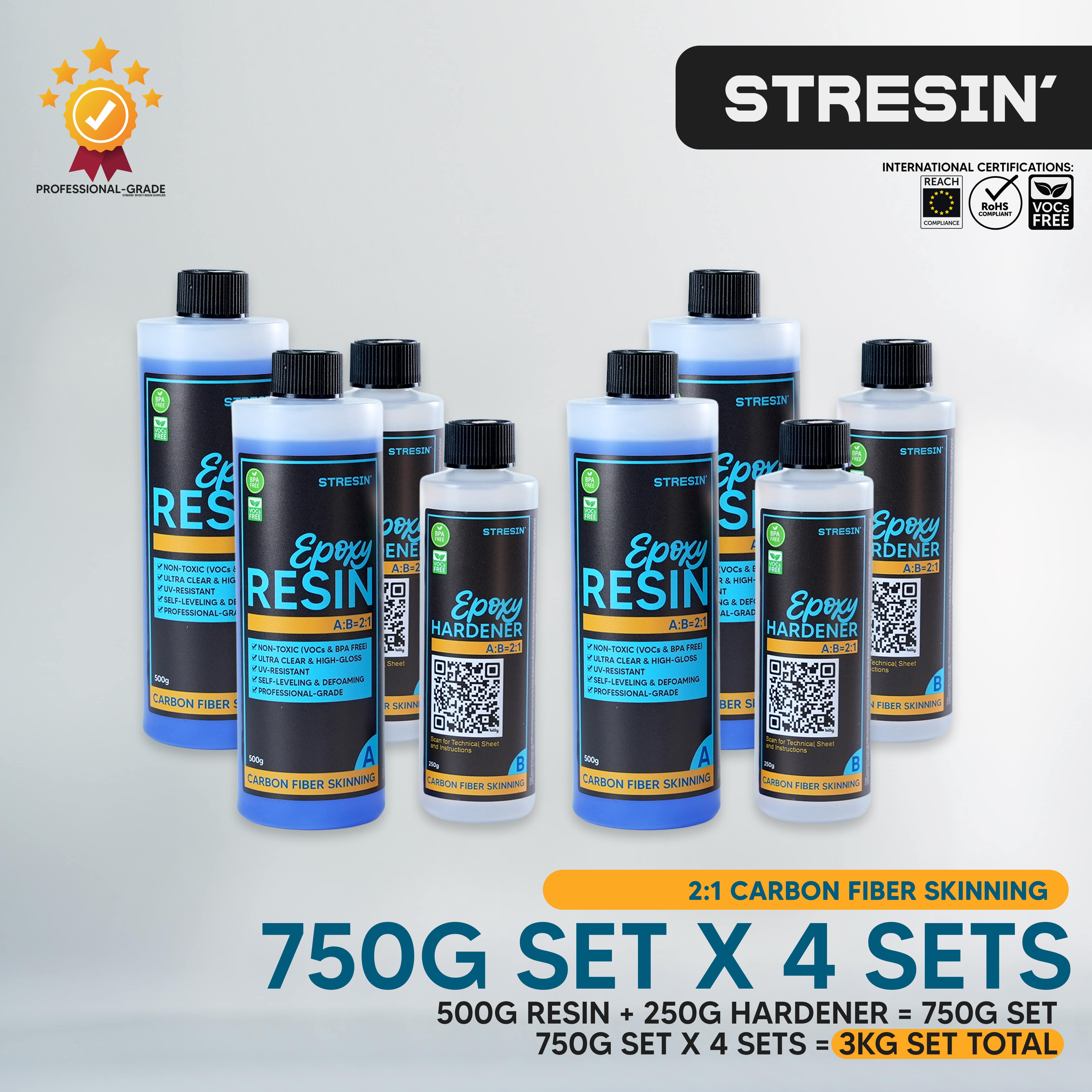 Stresin' Wholesale Carbon Fiber Skinning Epoxy Resin & Hardener Set ...