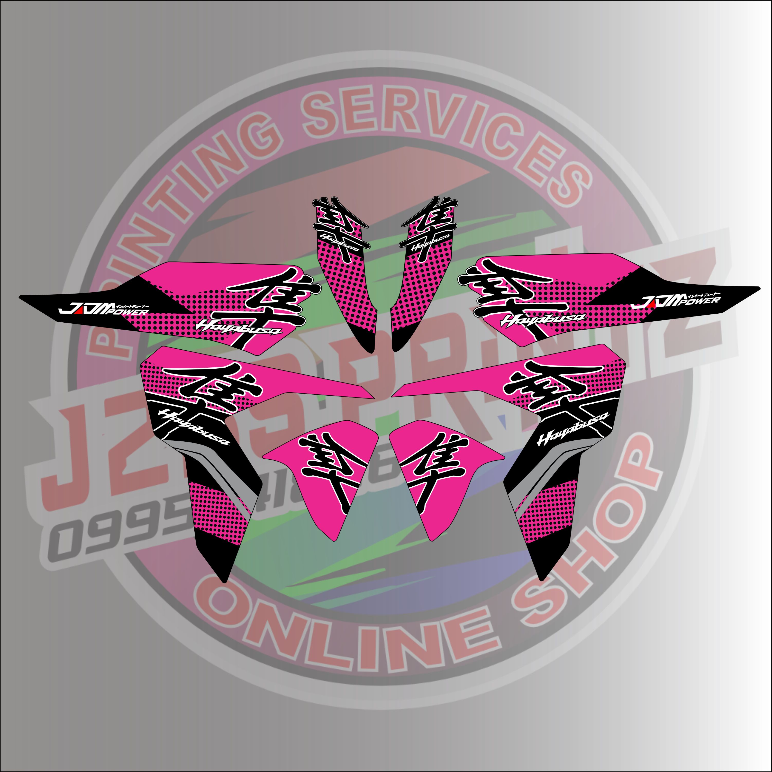 DECALS STICKER FOR HONDA CLICK125 V3 HAYABUSA CONCEPT GLOSSY LAMINATED ...
