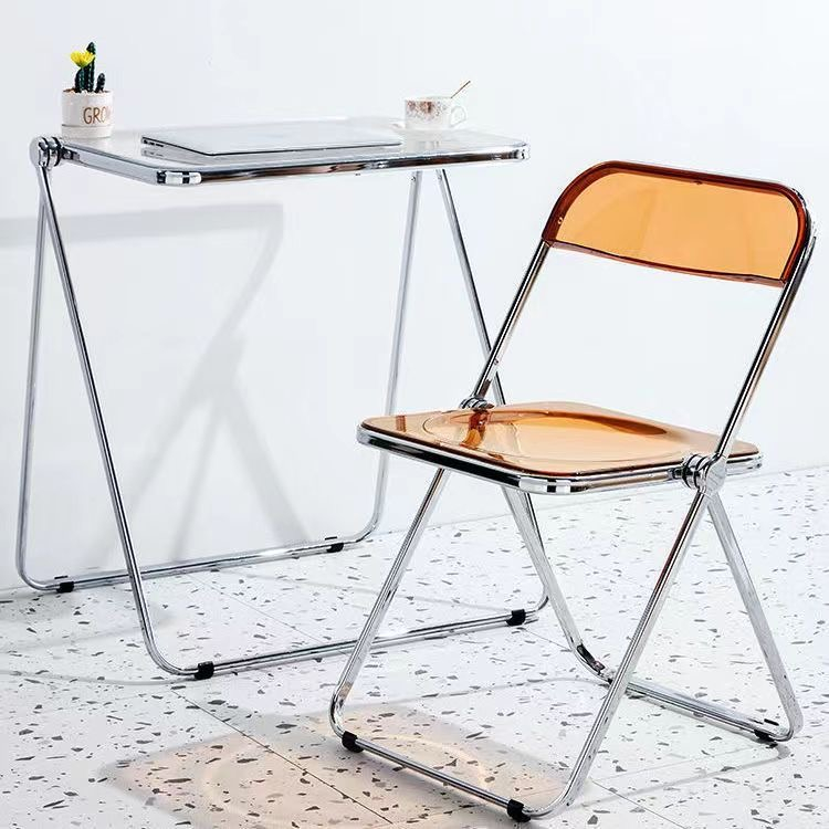 Novia Nordic Folding Chair Transparent Coffee Chair Catering Plastic ...