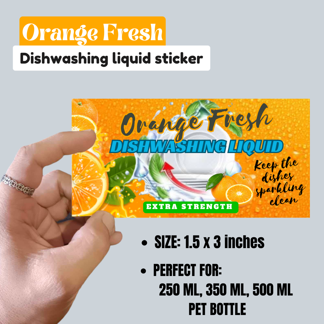 BRCos 24 Pcs Generic Sticker Label For Dishwashing Liquid Plastic ...