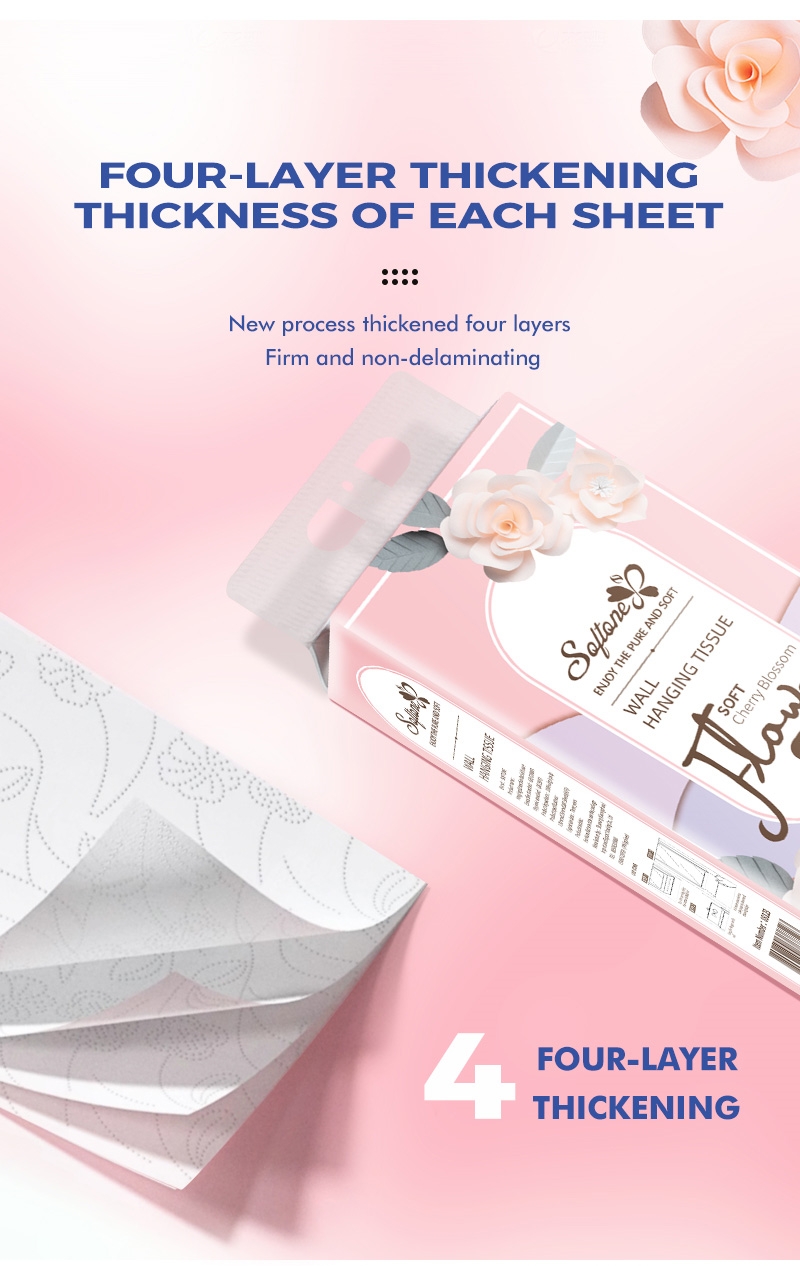 1280 Sheets 4Ply Jumbo Hand Tissue Facial Tissue Wall Hanging Toilet ...